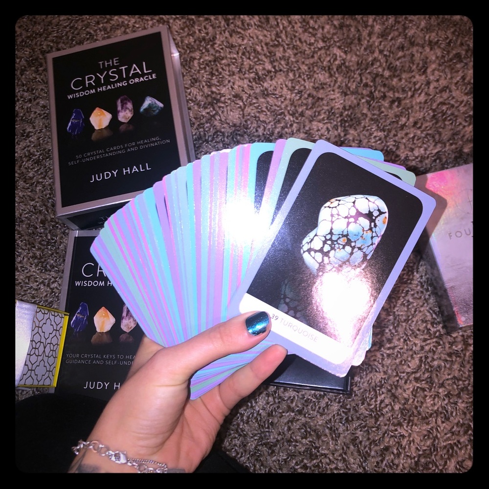 Beautiful crystal healing cards